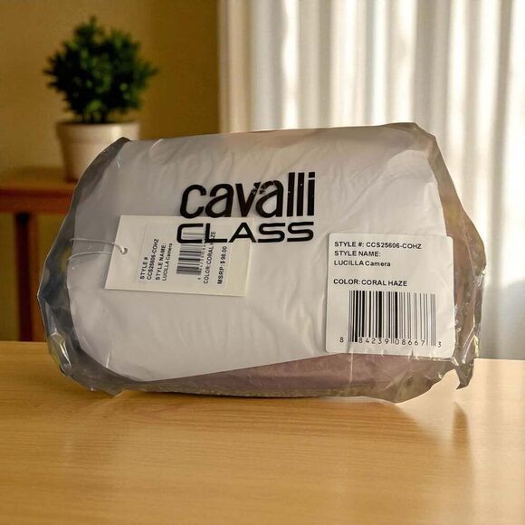 Cavalli Class Lucilla Camera Bag in Coral Haze Color NWT - Picture 4 of 6
